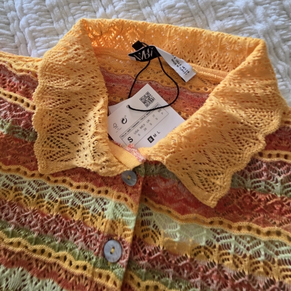 NWT Zara Cropped Knit Top - Picture 3 of 5